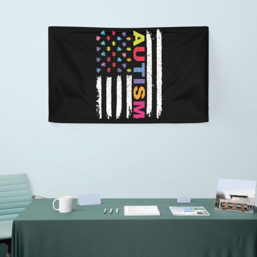AUTISMUSBEWUSSTSEIN PUZZLE FLAG BANNER (Messeveranstaltung)