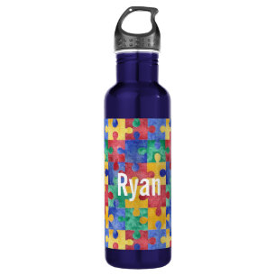 Autismusbewusstseins-Puzzlespiel waterbottle Edelstahlflasche