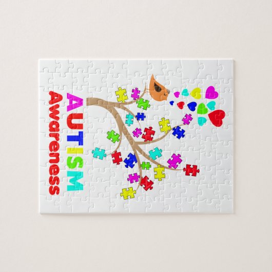 Autismusbewusstseinsbaum Puzzle (Horizontal)