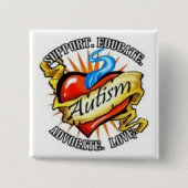 Autismusherz tatoo button (Vorderseite)