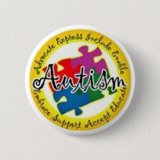 Autismuspuzzlespiel Button