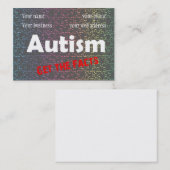 Autismuspuzzlespielstück-Visitenkarteschablone Visitenkarte (Vorne/Hinten)