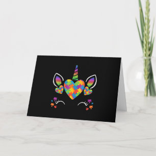 Autist Süßes Einhorn Autismus-Bewusstsein Puzzle Karte