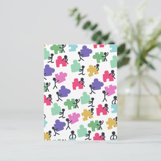 Autisten Postkarte (Stehend Vorderseite)