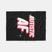 Autistic Af _ Autismus Awareness Fleecedecke (Vorderseite (Horizontal))