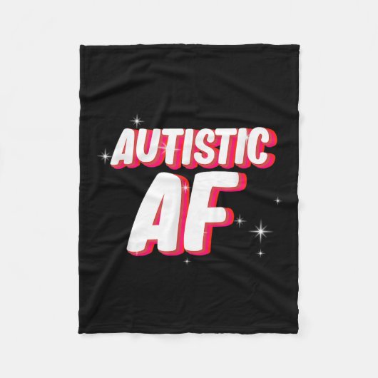 Autistic Af _ Autismus Awareness Fleecedecke (Vorderseite)