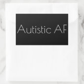 Autistic AF Rechteckiger Aufkleber (Tasche)
