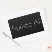 Autistic AF Rechteckiger Aufkleber (Umschlag)