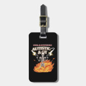 Autistic and Gay Skeleton Funny Autismus Bewusstse Gepäckanhänger (Vorderseite vertikal)