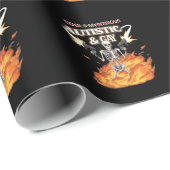 Autistic and Gay Skeleton Funny Autismus Bewusstse Geschenkpapier (Rolleneckpunkt)