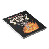 Autistic and Gay Skeleton Funny Autismus Bewusstse Notizblock (angewinkelt)