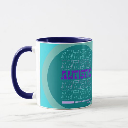 Autistic Aquamarin Coffee Tasse (Links)
