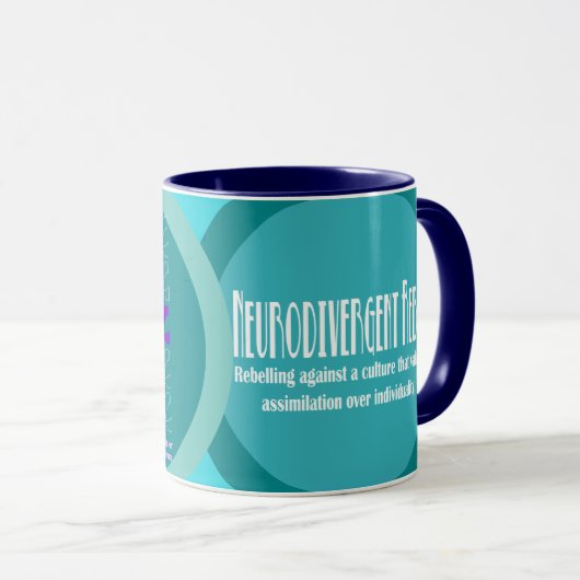 Autistic Aquamarin Coffee Tasse (VorderseiteRechts)