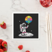 Autistic Astronaut Balloon Space Autiseness Awaren Serviette (Beispiel)