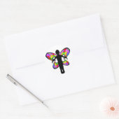 Autistic Butterfly Ribbon Runder Aufkleber (Umschlag)