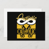 Autistic Catholic God Religion Prayer Autism Gift Postkarte (Vorne/Hinten)