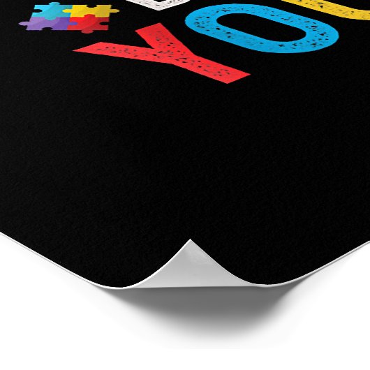 Autistic|Dare to be Different Giraffe Puzzle Piece Poster (Ecke)