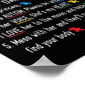 Autistic Daughter Autismus Awareness Support Mama  Poster (Ecke)