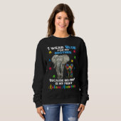 Autistic Elephant I Wear Blue For My Brother Auti Sweatshirt (Vorne ganz)