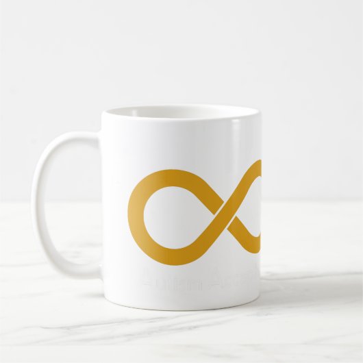Autistic Gold Infinity Tasse (Links)