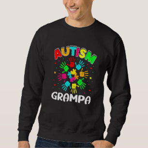 Autistic Grampa Puzzle Unterstützung Familie Autis Sweatshirt