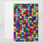 Autistic Jigsaw Briefpapier (Vorne/Hinten)