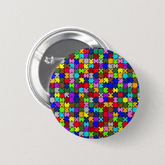Autistic Jigsaw Button (Vorne & Hinten)