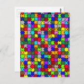 Autistic Jigsaw Postkarte (Vorne/Hinten)