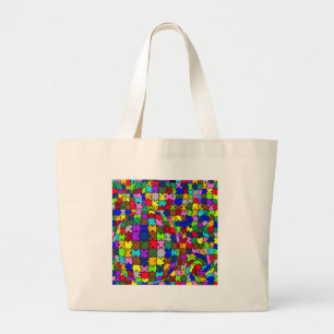 Autistic Jigsaw Warp Jumbo Stoffbeutel