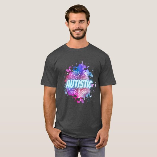 Autistic Paint Spritzer Brain Shirt (Vorne ganz)