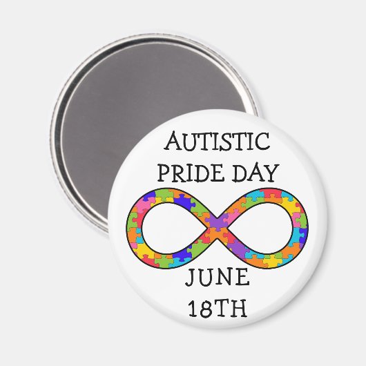 Autistic Pride Day 18. Juni Magnet (Vorderseite/Rückseite)