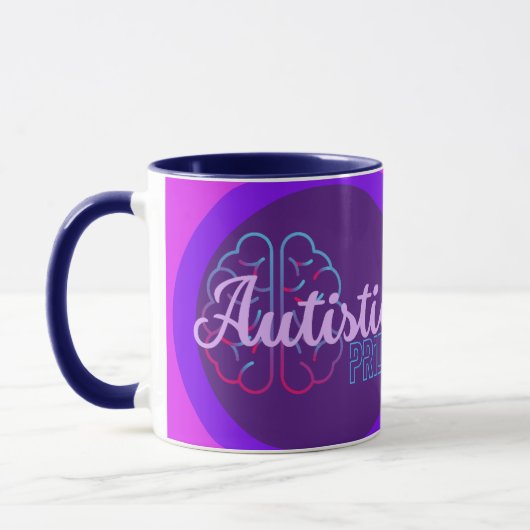 Autistic Pride Moderne Brain Coffee Tasse (Links)