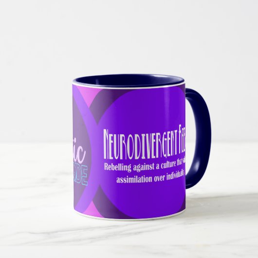 Autistic Pride Moderne Brain Coffee Tasse (VorderseiteRechts)