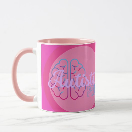 Autistic Pride Moderne Brain Coffee Tasse (Links)