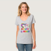 Autistic Pride Unicorn Shirt (Vorderseite Vollansicht)