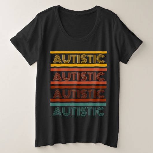 Autistic Retro Style Shirt (Design vorne)