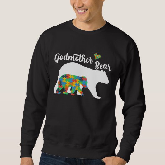 Autistic Support Autism Awareness Godmother Bear M Sweatshirt (Vorderseite)