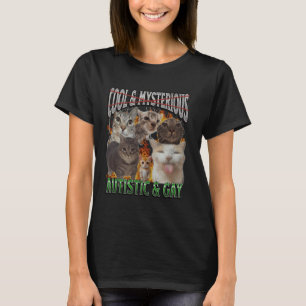 Autistic und Gay Funny Cat Meme Bootleg Graphic T-Shirt