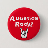 Autistics Felsen! Button (Vorderseite)