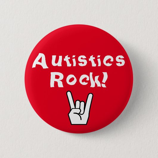 Autistics Felsen! Button (Vorderseite)