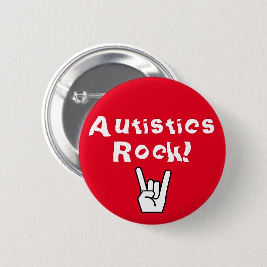 Autistics Felsen! Button (Vorne & Hinten)