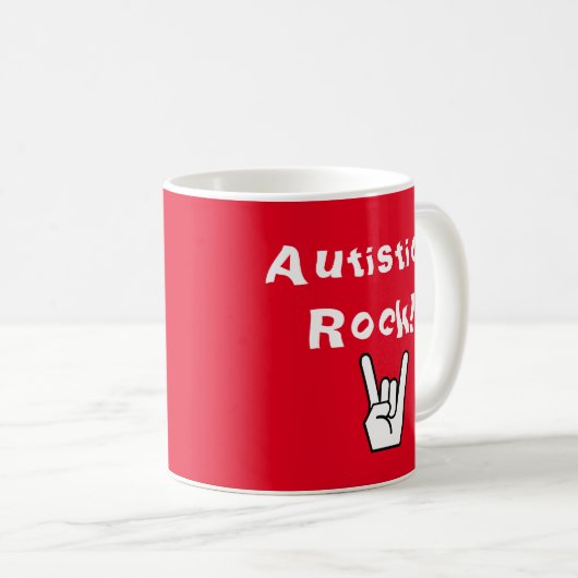 Autistics Felsen! Kaffeetasse (VorderseiteRechts)