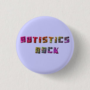 Autistics Felsen-Knöpfe Button