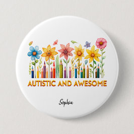 AUTISTIK und PHANTASTISCHE Autismus Bewusstsein Button