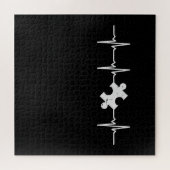 autistisch | Autismus Bewusstsein Herzschlag Puzzl Puzzle (Horizontal)