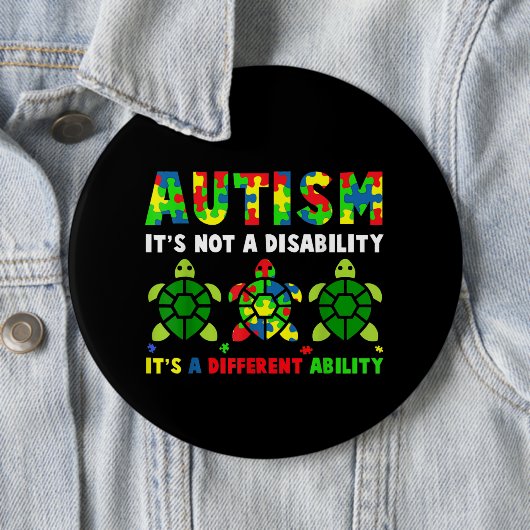 autistisch | Autismus Es ist keine Behinderung Button (Beispiel)