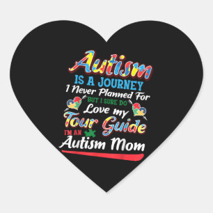 autistisch Autismus ist eine Reise, die ich nie Herz-Aufkleber