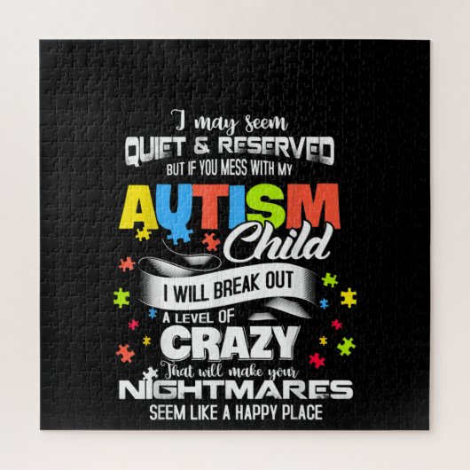 autistisch | Autismus Kind I bricht ein Level aus Puzzle (Vertikal)