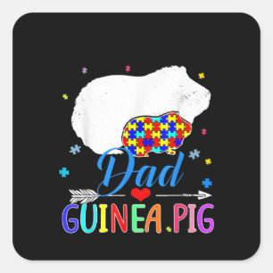 autistisch Autismus Sensibilisierung Guinea Pig P Quadratischer Aufkleber