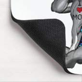 autistisch | Cool Pitbull I Liebe Mama Autismus Pu Mousepad (Ecke)